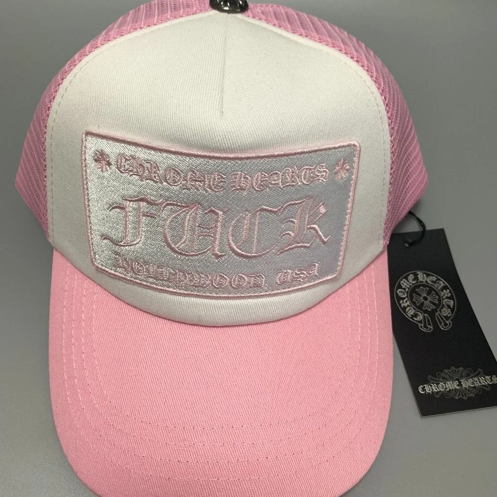 RARE Chrome Hearts CH Hollywood Trucker Hat Chrome Hearts CH Hollywood Trucker Hat Black/Black - US main image 3